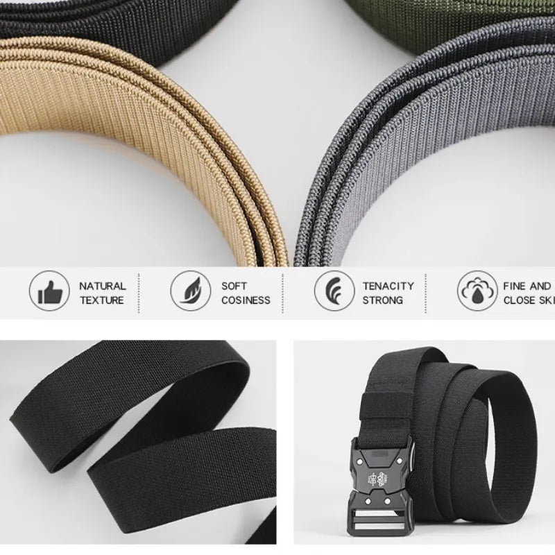 Metal Buckle Quick Release Elastic Belt
