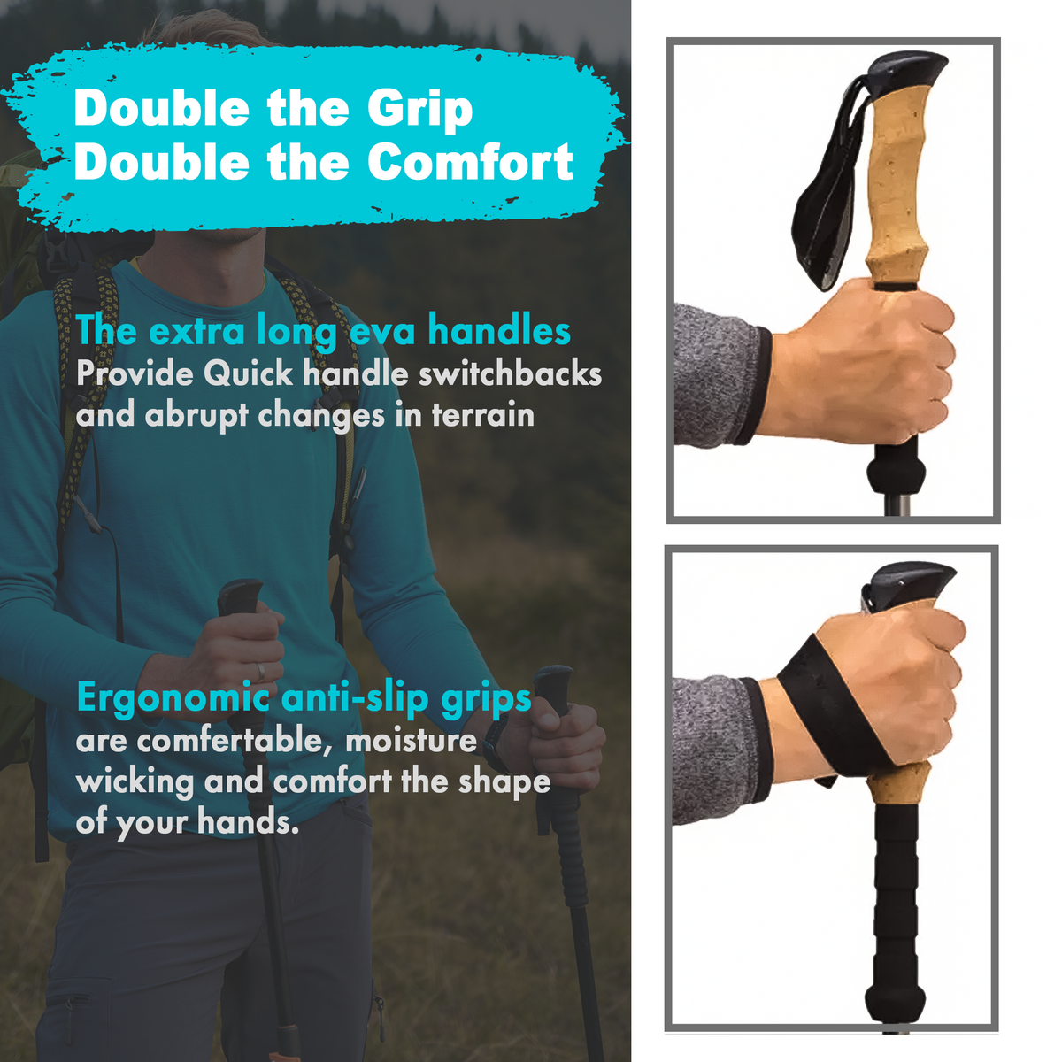 PAC Club - 3K Carbon Fiber Trekking Poles