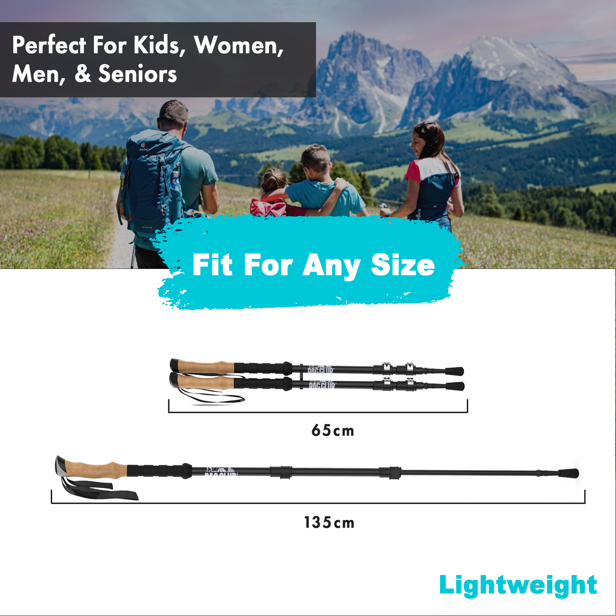 PAC Club - 3K Carbon Fiber Trekking Poles